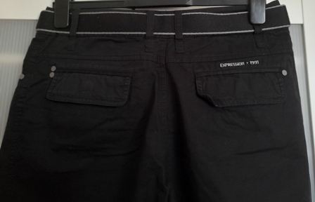 Nohavice čierne športove 3/4 velkost 38, m