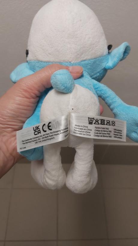 Hračka šmolko modrej farby, plyš, 