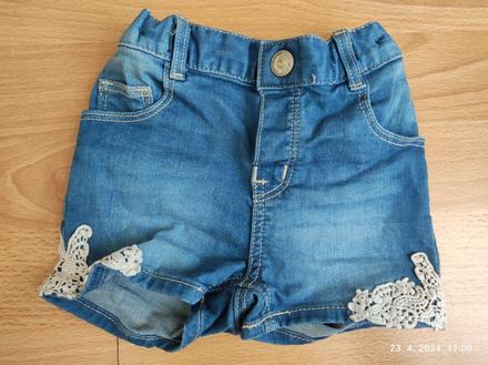 Riflové kraťasy pre dievčatko 86, h&m,86