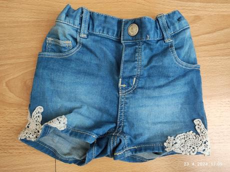 Riflové kraťasy pre dievčatko 86, h&m,86