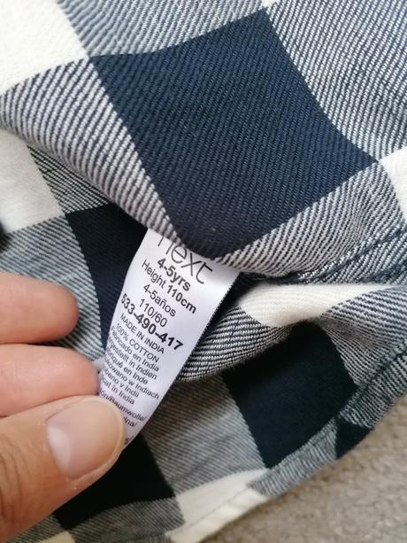 Bielomodra košeľa, next,110