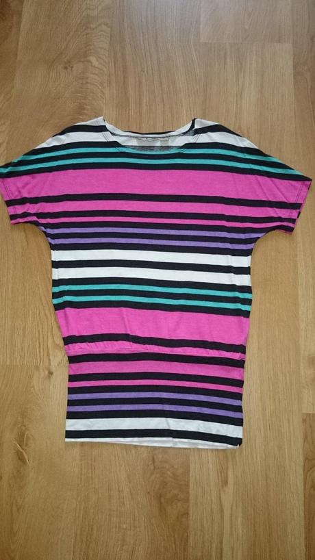Farebné pruhované tričko 146/152, 152