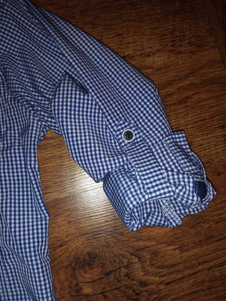 Modrá roll up košeľa - posledny kus, 140