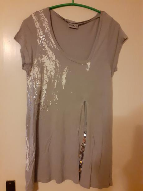 Tričko so striebornými flitrami, okay,40