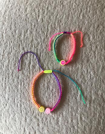 2 nové handmade farebné náramky mama a dcéra, 