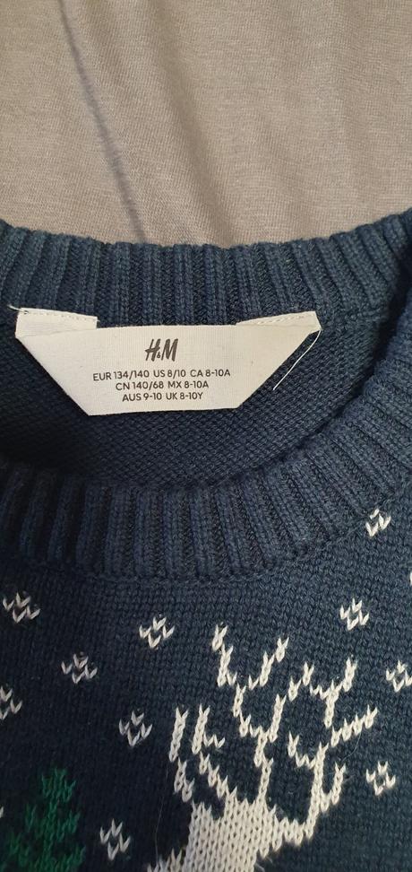 Vianočný sveter, h&m,134