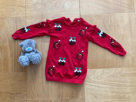 Vianocne pletene šaty next, next,80