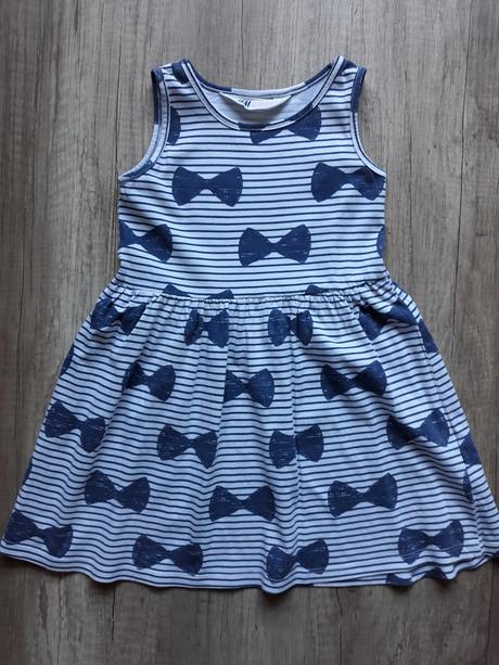 Šaty so vzorom mašličiek v.98/104 h&m, h&m,104