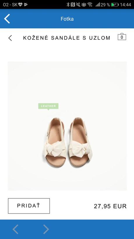 Kožené sandalky s mašľou, zara,27