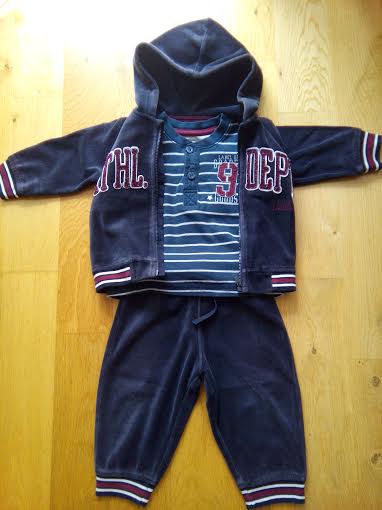 Velúrová súprava, h&m,80