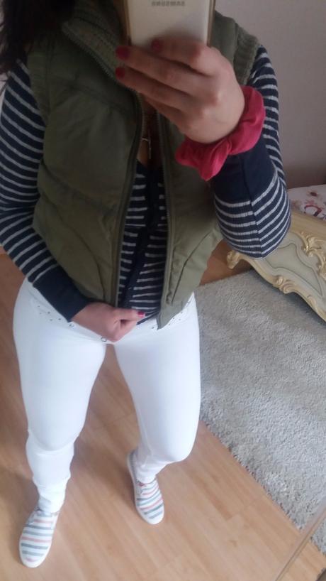 Khaki vesta, fishbone,s