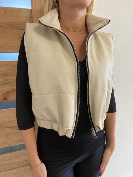 Koženková vesta s, s