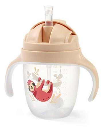 Babyono pohár so slamkou béžový 240 ml, 6m+, babyono