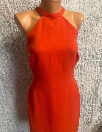 Sýtooranžové asymetrické šaty 38, 38