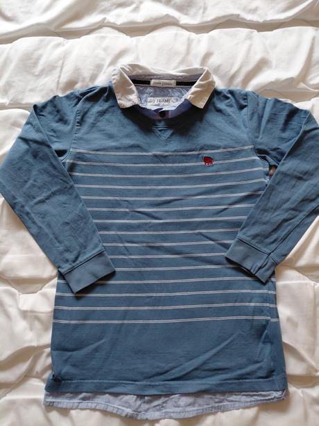 Polo tricko vel 11-12 rokov modre, 152