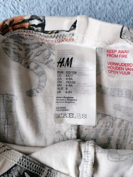 Pyžamo zvieratá, h&m,122