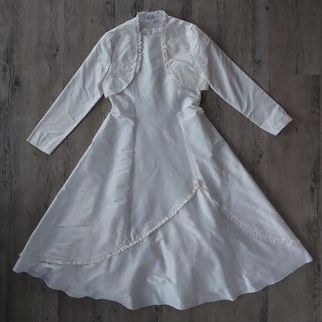 Krémové šaty s bolerkom, 152