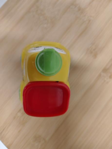 Veselý žltý sklápač pre najmenších, stlač a choď, 