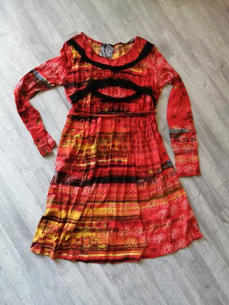 Oranžové dámske šaty zn. peace love, s