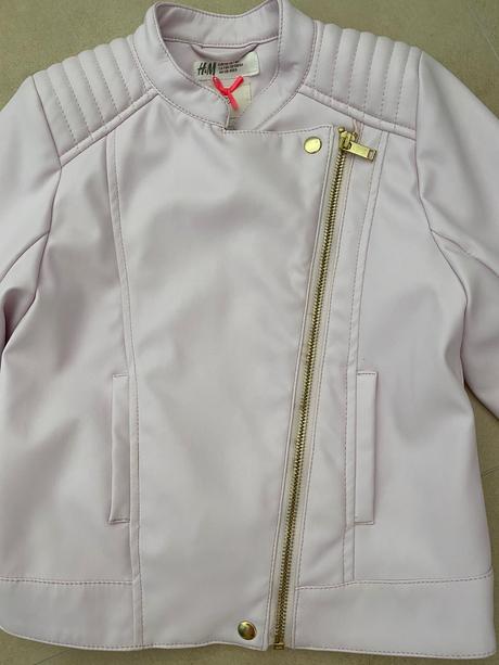 Ružová bunda, h&m,128