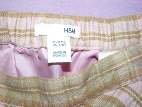 Vlnená káro sukňa h&m, h&m,116