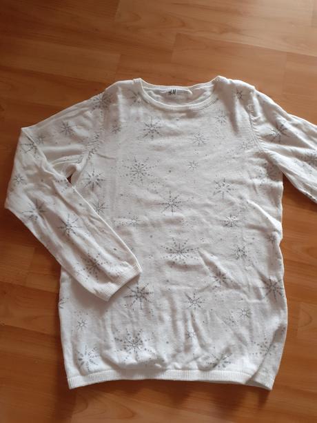 Vločkový tenký pulóvrik., h&m,140
