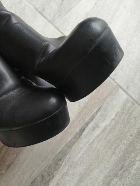 Členkové čierne čižmy, v38, vd 24,5 cm max, graceland,38