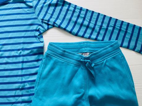 Tyrkysovomodre teplaky a natelnik, h&m,128