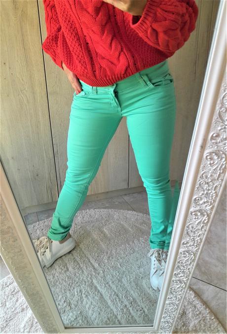 Zelenkavé nohavice-m, m