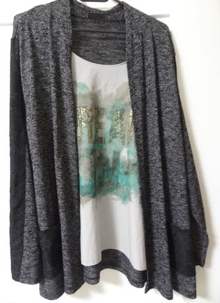 Blúzka kardigan 2 v 1, 50