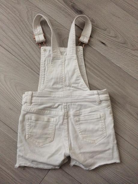 Biele kraťasky na traky, h&m,116