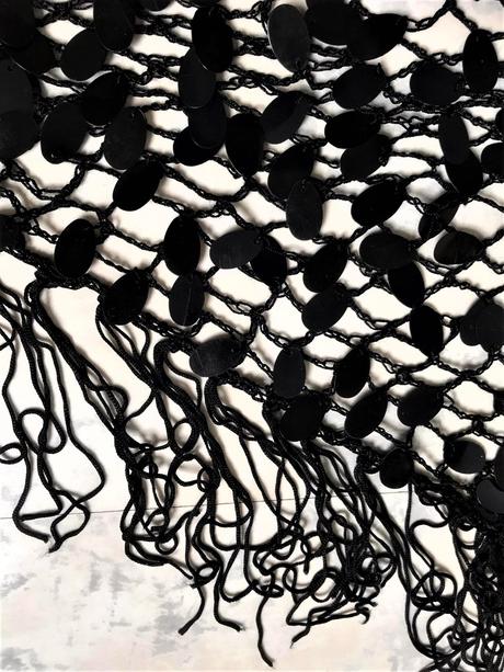 Spoločenská trblietavá šatka na krk, xl