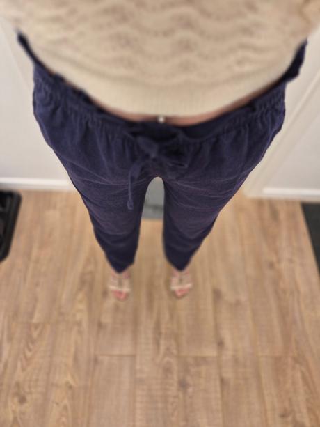 Ľanové nohavice, f&f,xs