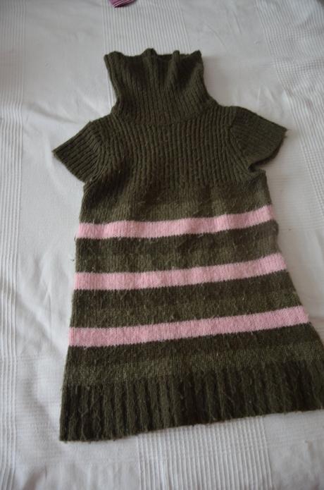 Dievčenský pletený rolák bez rukávov, okay,140