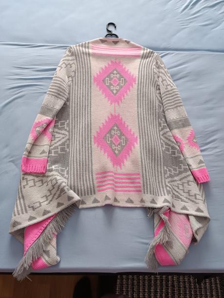 Sivo-ružový kardigán - uni,