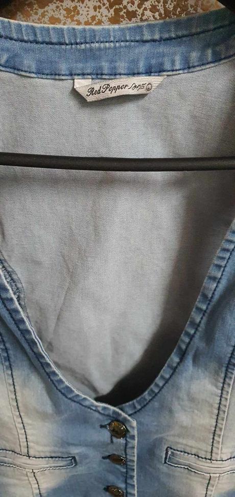 Damska riflova vesta red pepper, l