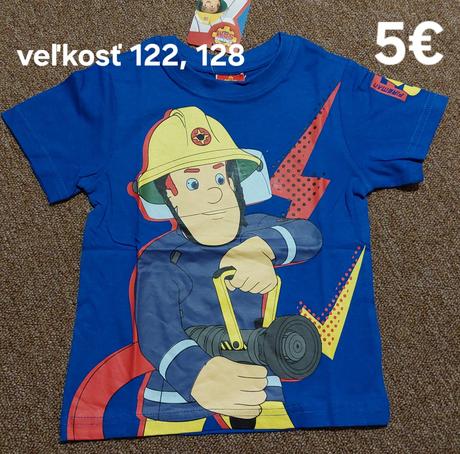 Tričko paw patrol, mickey, spiderman, cars, 92 - 134