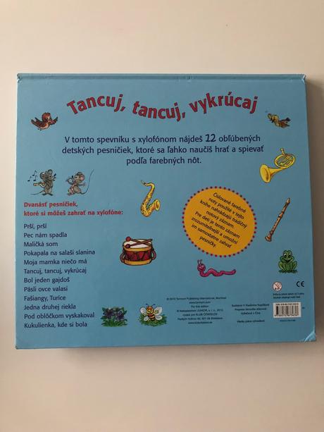 Knižka s 12 pesničkami a xylofónom, 