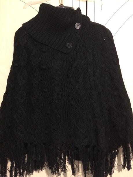 Pončo čierne s/m, c&a,s