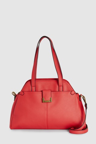 Červená kabelka so sponou, next