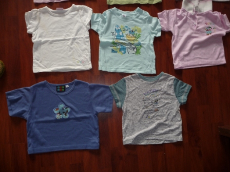 Tričká s kr. rukávmi 14ks, 1-/ks,super stav, h&m,98