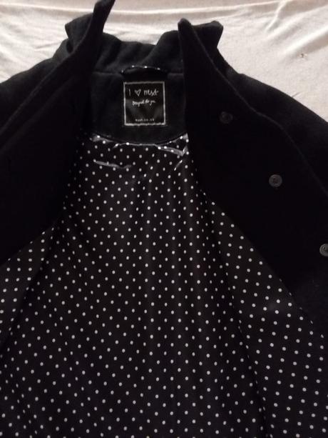 Čierne flausove paleto, next,104