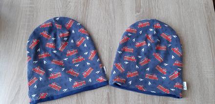 Detské obojstranné prechodné hasiči čiapky,