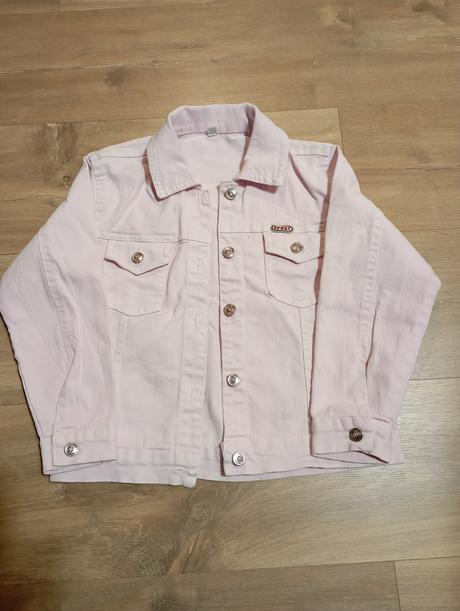 Ružová riflová bunda, 128