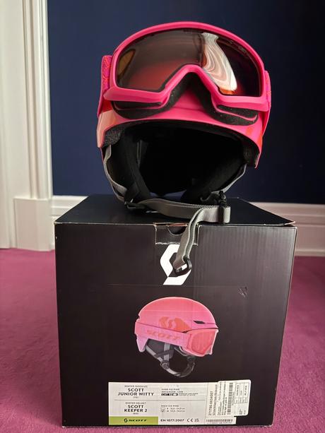 Lyziarska prilba plus okuliare set scott, m