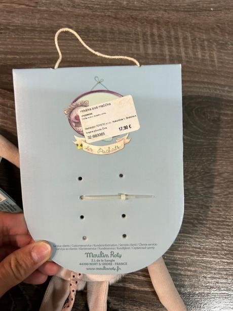 Moulin roty - hrkalka siva mačička,