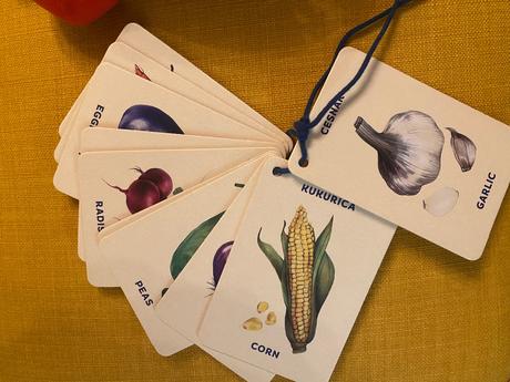 Plyšová zelenina duktig + kartičky zelenina,