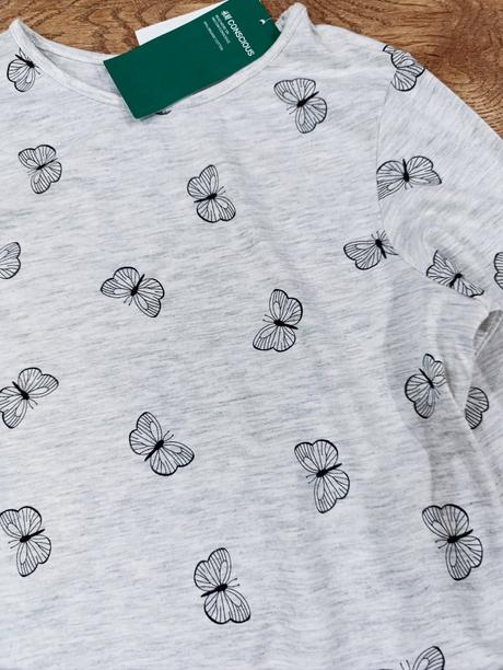 Šaty s motýlikmi, h&m,140