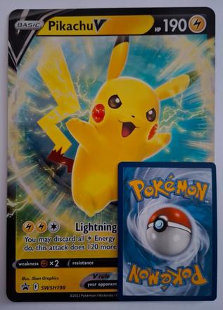 Pokémon jumbo karta pikachu v, 