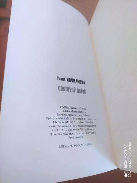 Kniha - cestovný lístok, 